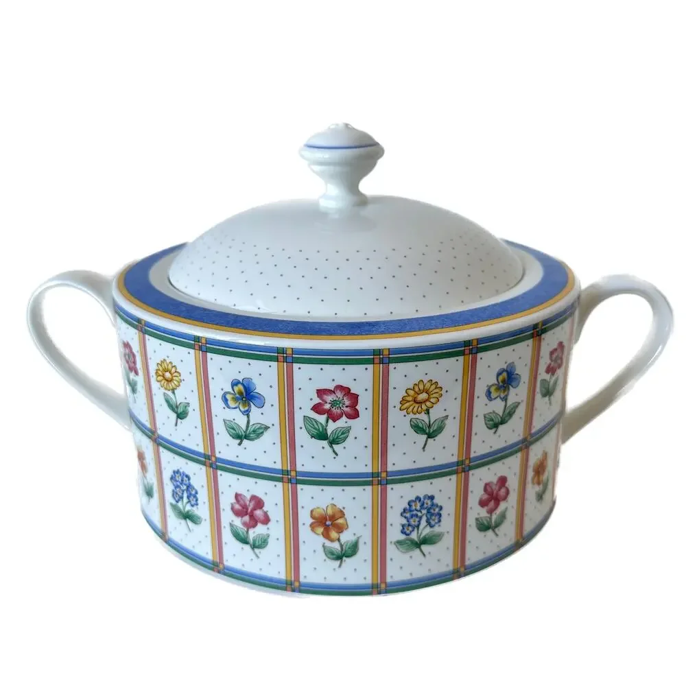 Vintage Villeroy & Boch Julie 2.5 Qt Round Covered Casserole Tureen w Lid
